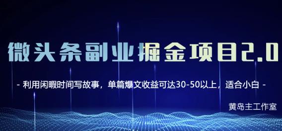 黄岛主微头条副业掘金项目第2期，单天做到50-100+收益！-91搞钱