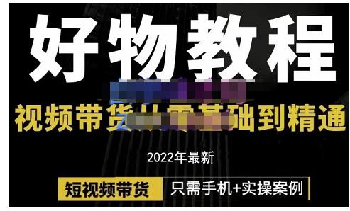锅锅老师好物分享课程：短视频带货从零基础到精通，只需手机+实操-91搞钱