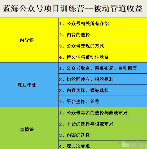 米辣微课·蓝海公众号项目训练营，手把手教你实操运营公众号和小程序变现-91搞钱