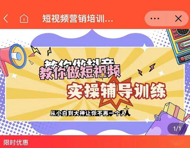 蕊总很忙·短视频营销培训实操课教你快速入门，教你做抖音短视频-91搞钱