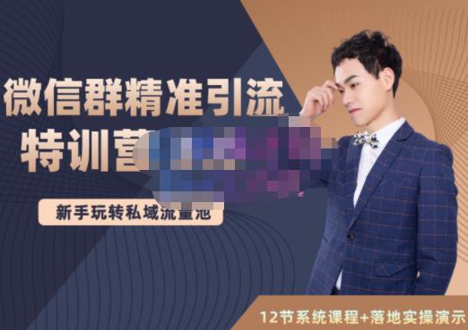陆明明·微信群精准引流特训营3.0，借助微信群进行引流操作，打造私域流量池-91搞钱