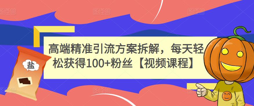 高端精准引流方案拆解，每天轻松获得100+粉丝【视频课程】-91搞钱