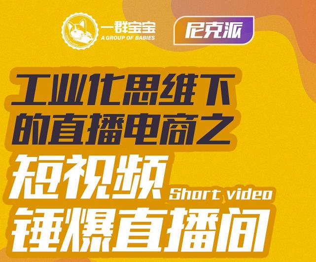 尼克派·工业化思维下的直播电商之短视频锤爆直播间，听话照做执行爆单-91搞钱