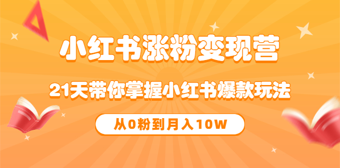 《小红书涨粉变现营》21天带你掌握小红书爆款玩法 从0粉到月入10W-91搞钱