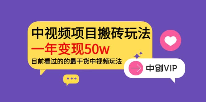 《老吴·中视频项目搬砖玩法，一年变现50w》目前看过的的最干货中视频玩法-91搞钱