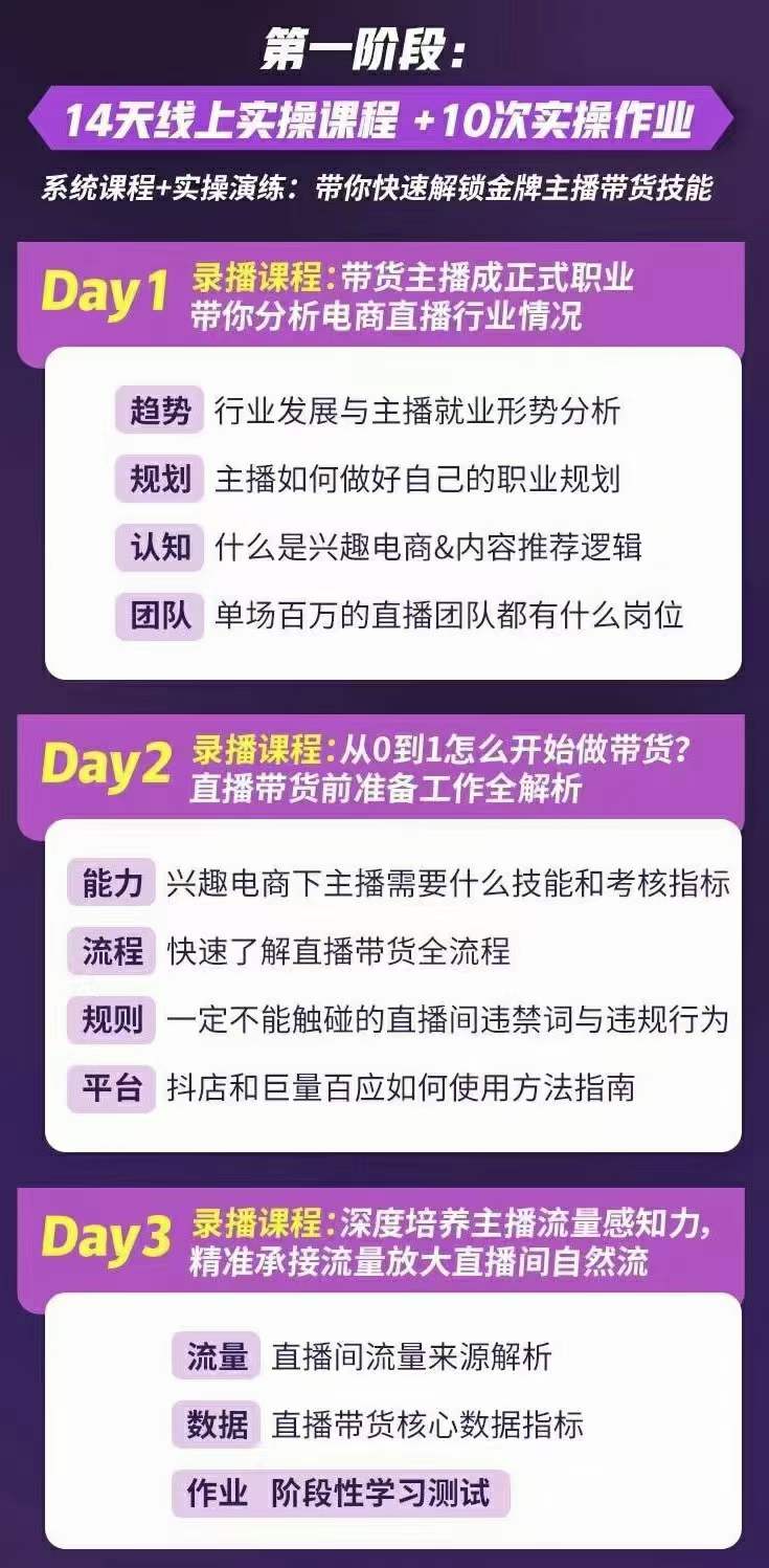 图片[1]-金牌主播实战进阶营 普通人也能快速变身金牌带货主播 (价值3980)-91搞钱