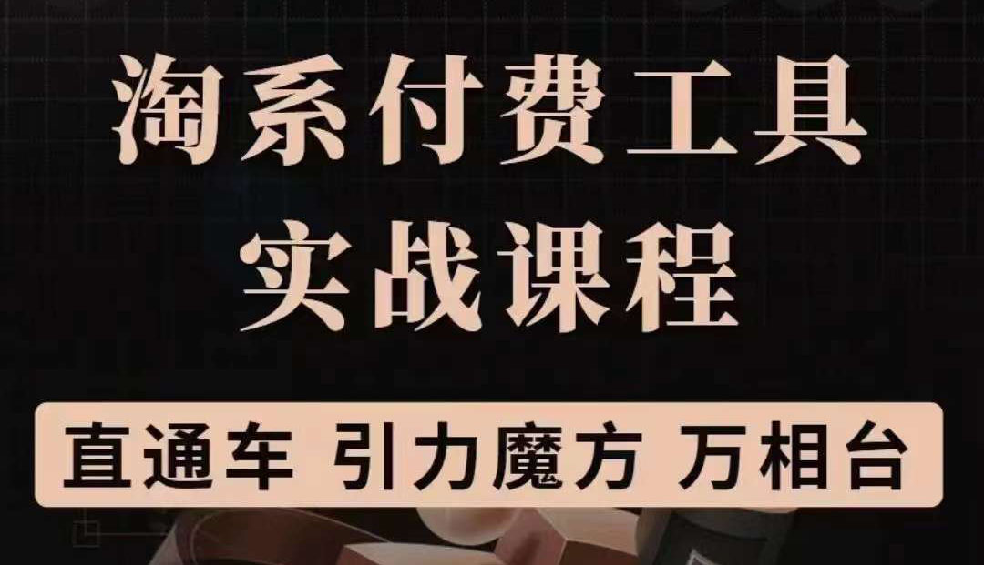 淘系付费工具实战课程【直通车、引力魔方】战略优化，实操演练（价值1299）-91搞钱