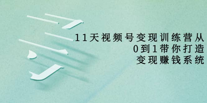 好望角·11天视频号变现训练营，从0到1打造变现赚钱系统（价值398）-91搞钱