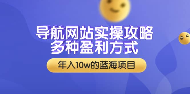 导航网站实操攻略，多种盈利方式，年入10w的蓝海项目（附搭建教学+源码）-91搞钱