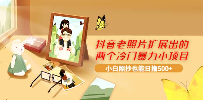 抖音老照片扩展出的两个冷门暴力小项目，小白照抄也能日撸500+-91搞钱