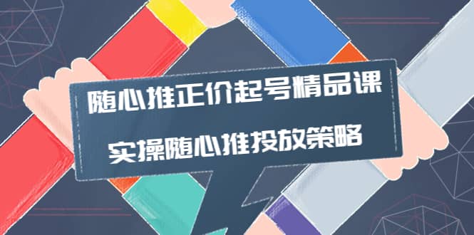 随心推正价起号精品课，实操随心推投放策略（5节课-价值298）-91搞钱