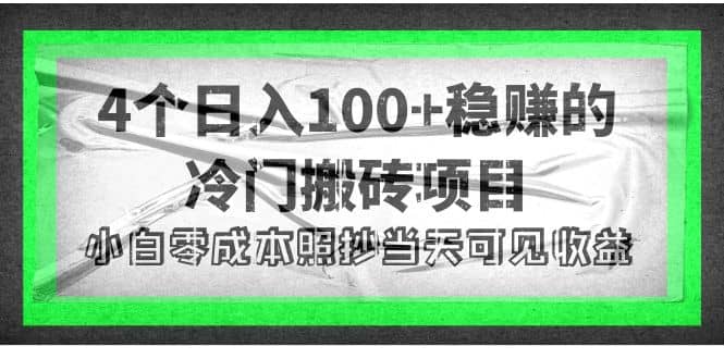 4个稳赚的冷门搬砖项目-91搞钱