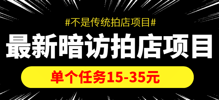 【信息差项目】最新暗访拍店项目，单个任务15-35元（不是传统拍店项目）-91搞钱