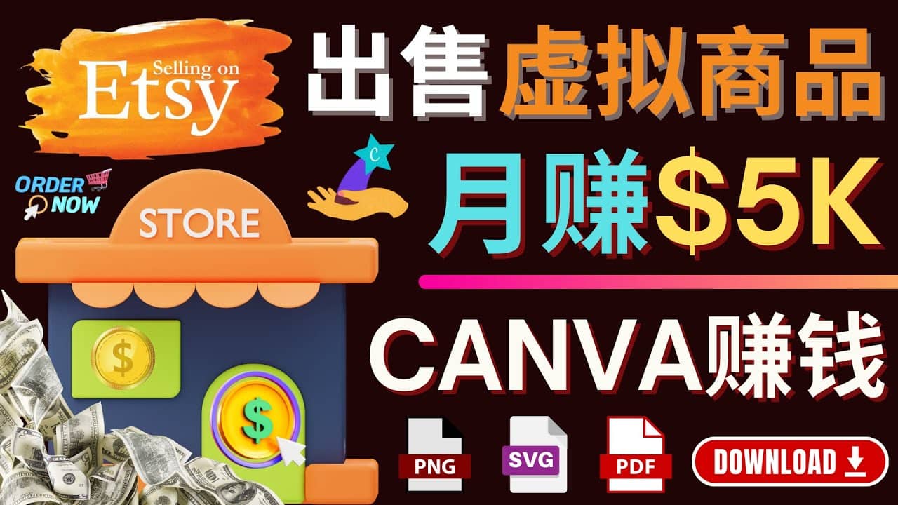 通过Etsy出售Canva模板，操作简单，收益高，月赚5000美元-91搞钱