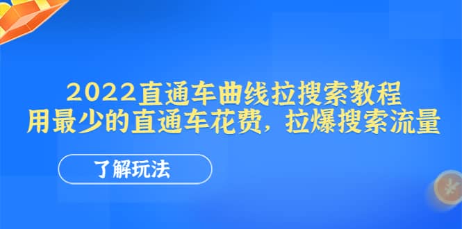 2022直通车曲线拉搜索教程：用最少的直通车花费，拉爆搜索流量-91搞钱
