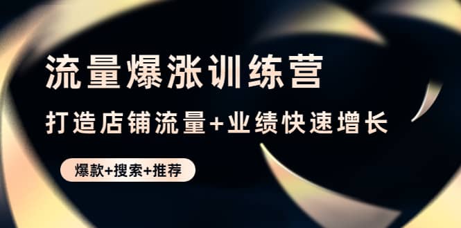 流量爆涨训练营：打造店铺流量+业绩快速增长 (爆款+搜索+推荐)-91搞钱