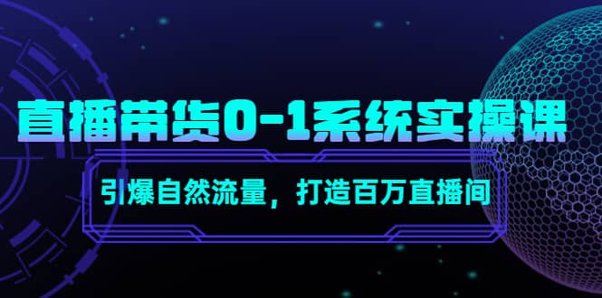 直播带货0-1系统实操课，引爆自然流量，打造百万直播间-91搞钱