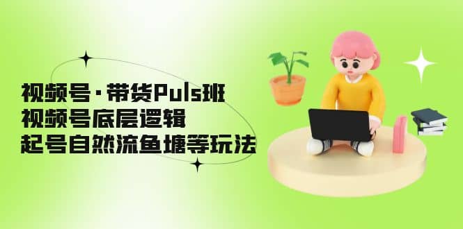 视频号·带货Puls班，视频号底层逻辑，起号自然流鱼塘等玩法-91搞钱