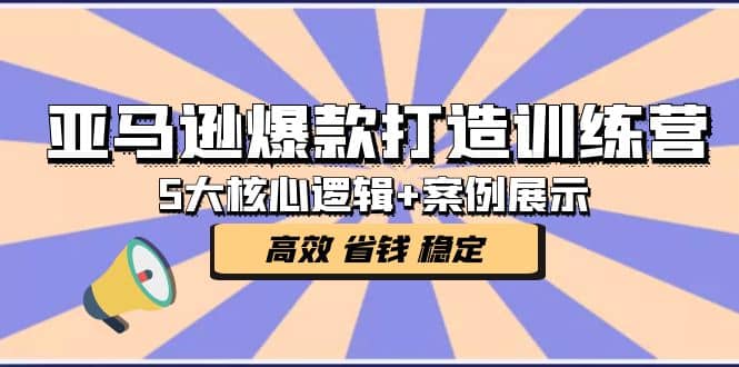 亚马逊爆款打造训练营：5大核心逻辑+案例展示 打造爆款链接 高效 省钱 稳定-91搞钱