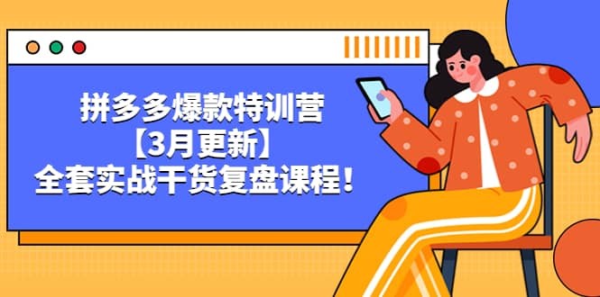 拼多多爆款特训营【3月更新】，全套实战干货复盘课程-91搞钱