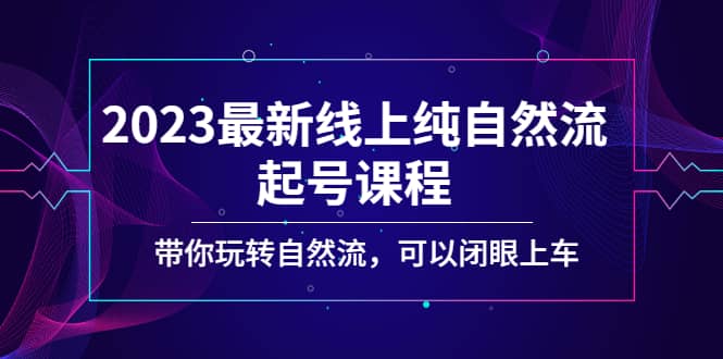 2023最新线上纯自然流起号课程，带你玩转自然流，可以闭眼上车-91搞钱