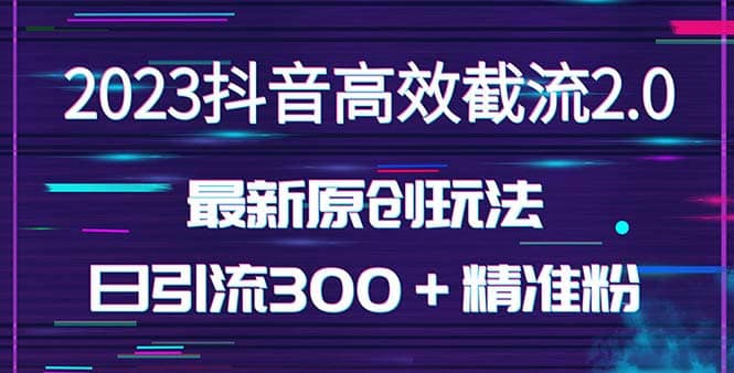 日引300＋创业粉，独家抖音高效截流2.0玩法（价值1280）-91搞钱