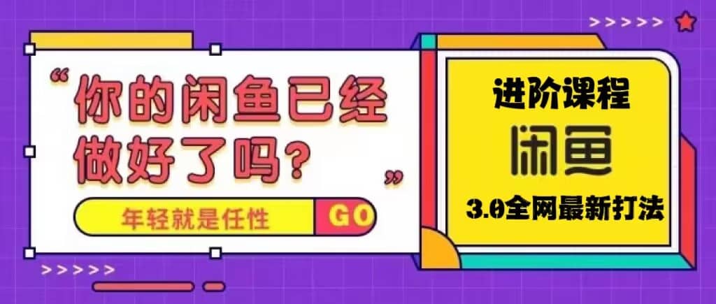 火爆全网的咸鱼玩法进阶课程，咸鱼进阶课程-91搞钱