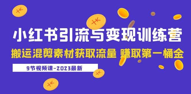 2023小红书引流与变现训练营：搬运混剪素材获取流量 赚取第一桶金（9节课）-91搞钱