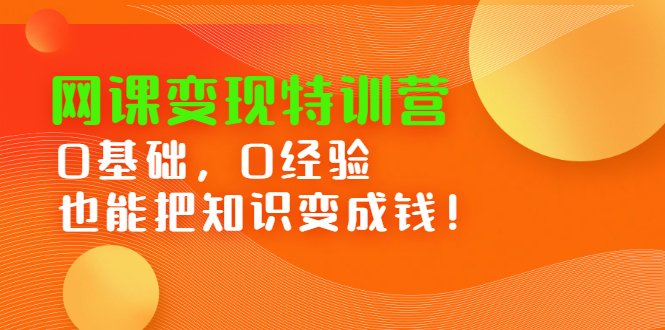 网课变现特训营，0基础，0经验也能把知识变成钱-91搞钱