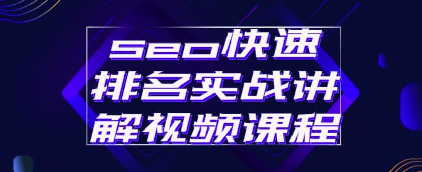seo快速排名实战讲解视频课程，揭秘seo快排原理-91搞钱