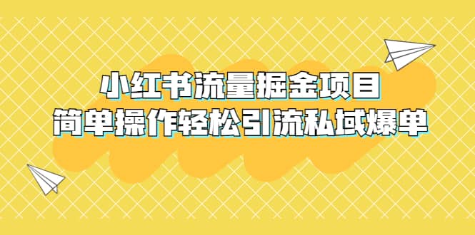 外面收费398小红书流量掘金项目，简单操作轻松引流私域爆单-91搞钱
