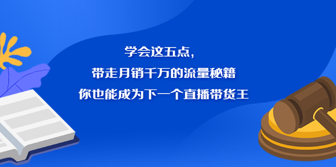 学会这五点，带走月销千万的流量秘籍，你也能成为下一个直播带货王-91搞钱