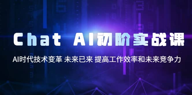 Chat AI初阶实战课，AI时代技术变革 未来已来 提高工作效率和未来竞争力-91搞钱