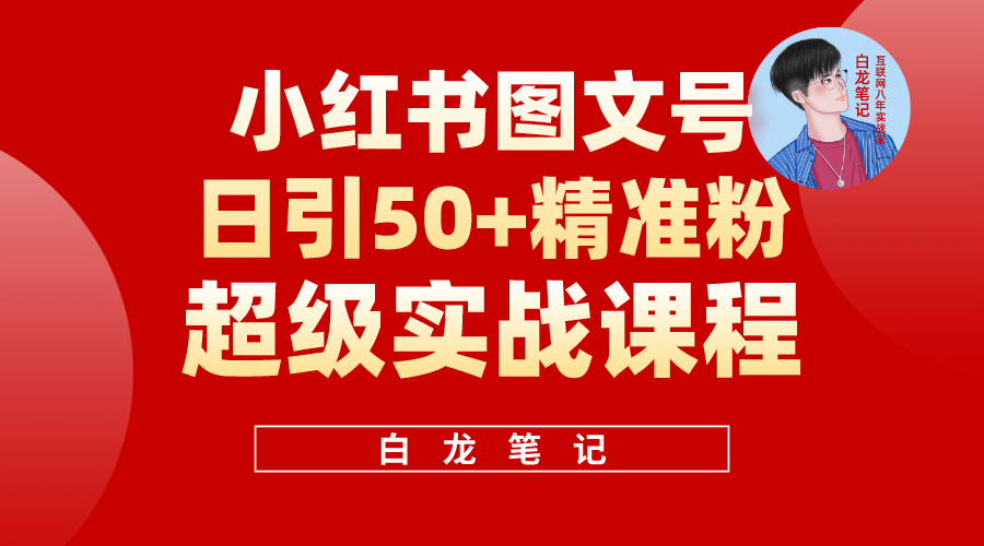 小红书图文号日引50+精准流量，超级实战的小红书引流课，非常适合新手-91搞钱