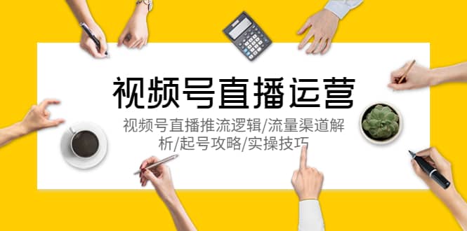 视频号直播运营，视频号直播推流逻辑/流量渠道解析/起号攻略/实操技巧-91搞钱
