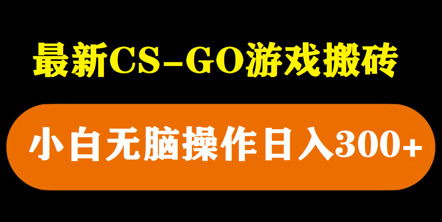 最新csgo游戏搬砖游戏，无需工具小白无脑也能日入300+-91搞钱