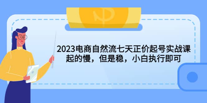 2023电商自然流七天正价起号实战课：起的慢，但是稳，小白执行即可-91搞钱