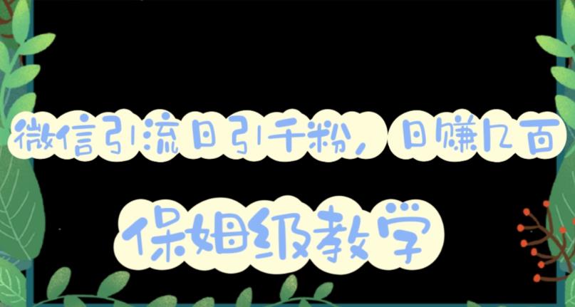 微信互推圈半自动引流方案，矩阵操作日引千人思路【详细视频教程】-91搞钱