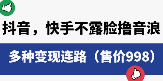 抖音，快手不露脸撸音浪项目，多种变现连路（售价998）-91搞钱