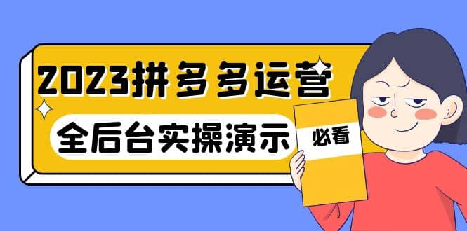 2023拼多多·运营：14节干货实战课，拒绝-口嗨，全后台实操演示-91搞钱