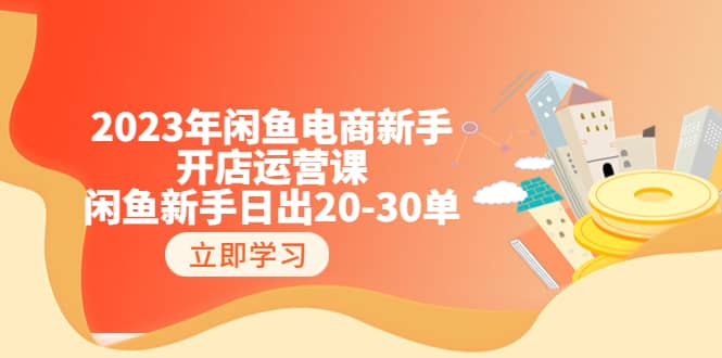 2023年闲鱼电商新手开店运营课：闲鱼新手日出20-30单（18节-实战干货）-91搞钱