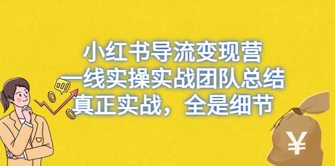 小红书导流变现营，一线实战团队总结，真正实战，全是细节，全平台适用-91搞钱