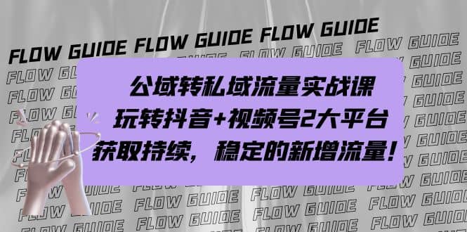 公域转私域流量实战课，玩转抖音+视频号2大平台，获取持续，稳定的新增流量-91搞钱
