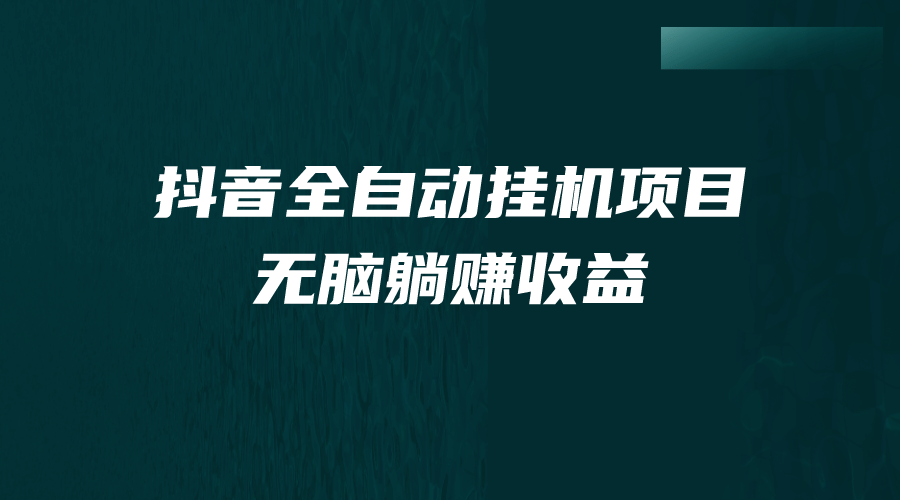 抖音全自动工具薅羊毛，单号一天5-500＋，纯躺赚不用任何操作-91搞钱