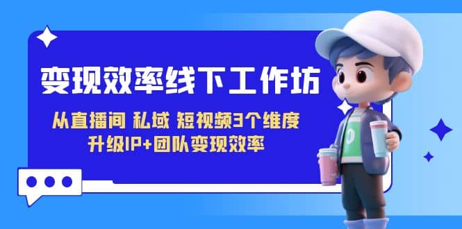 变现-效率线下工作坊，从直播间、私域、短视频3个维度 升级IP+团队变现效率-91搞钱