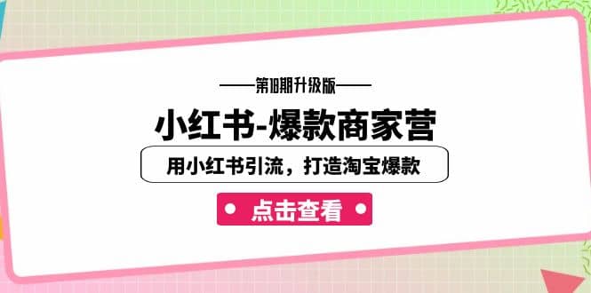 小红书-爆款商家营【第18期升级版】用小红书引流，打造淘宝爆款（16节课）-91搞钱