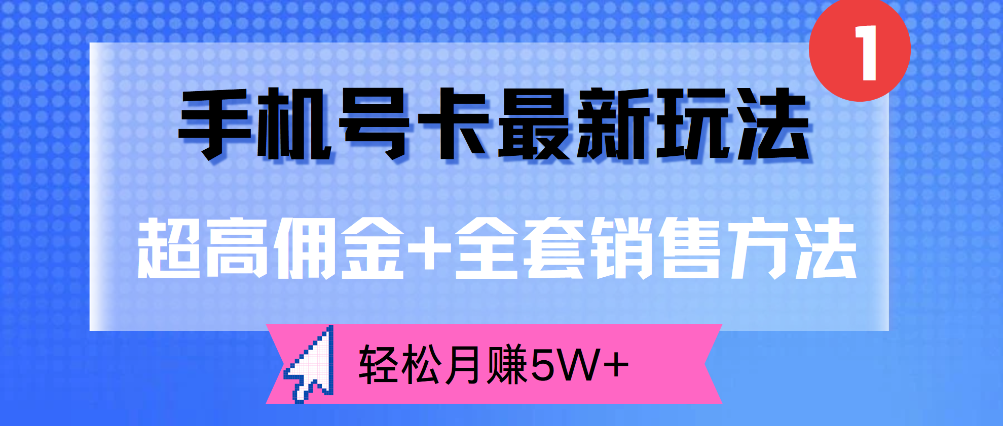 超高佣金+全套销售方法，手机号卡最新玩法，轻松月赚5W+-91搞钱