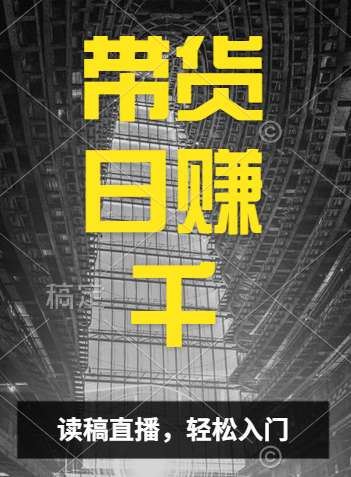 视频号技术直播带货， 会读稿就行，小白日入1000+-91搞钱