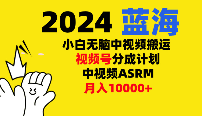 小白无脑复制-中视频视频号-分成计中视频ASRM-91搞钱