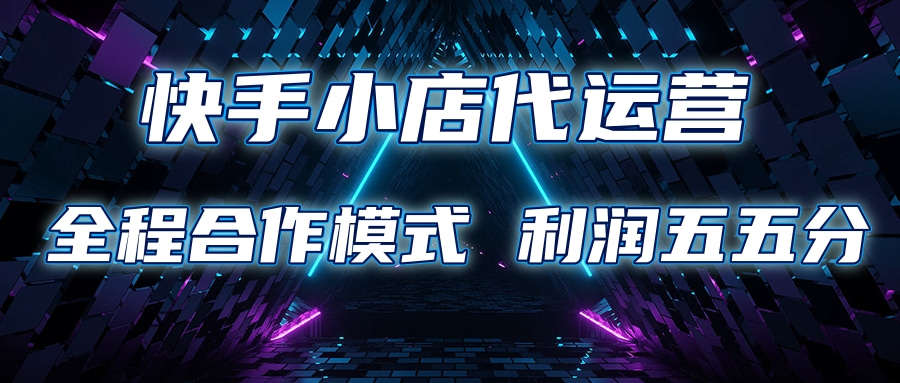 快手小店代运营 限时托管计划合作模式 利润五五分成-91搞钱
